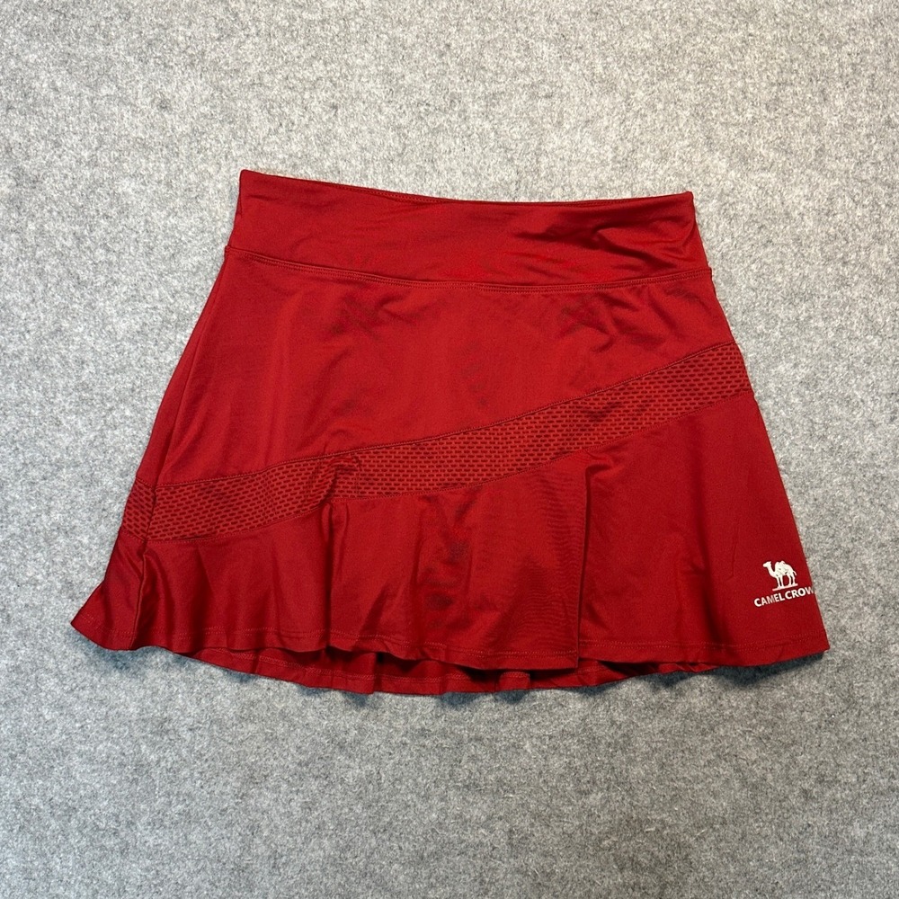 Camel Crown‎ Mesh Panel Athletic Skort Small Red Breathable Performance